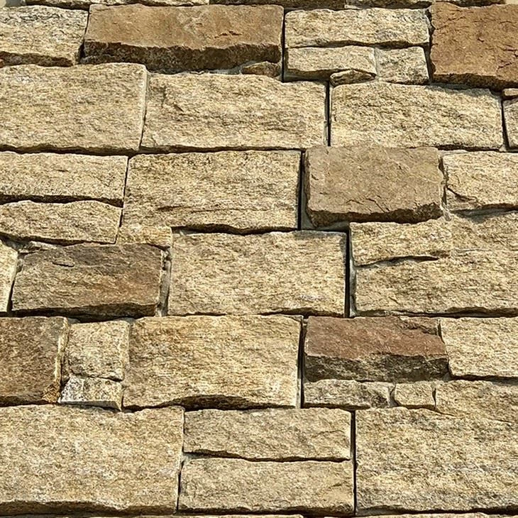 تل پیلے رنگ کے قدرتی پتھر کلڈنگ پینل JJ - CPS-055